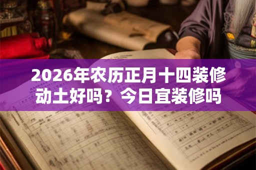 2026年农历正月十四装修动土好吗?今日宜装修吗 2026年农历正月十四装修动土好吗?今日宜装修吗