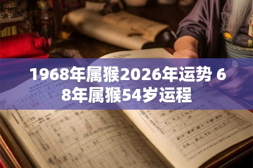 1968年属猴2026年运势 68年属猴54岁运程
