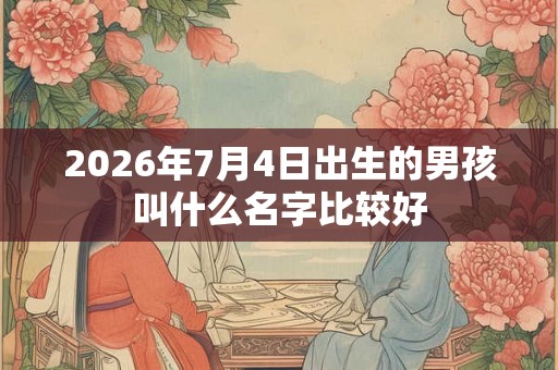 2026年7月4日出生的男孩叫什么名字比较好