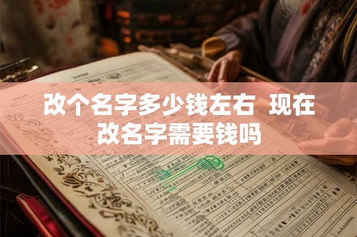 改个名字多少钱左右  现在改名字需要钱吗