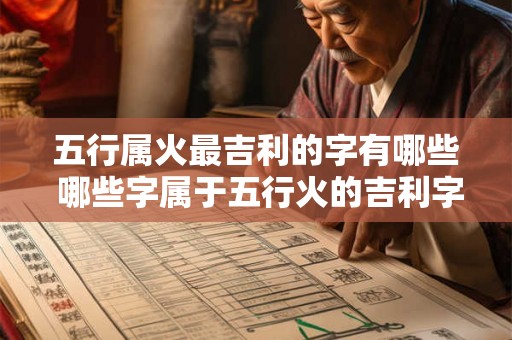五行属火最吉利的字有哪些 哪些字属于五行火的吉利字