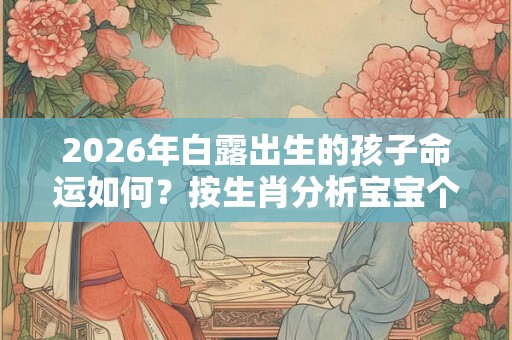 2026年白露出生的孩子命运如何？按生肖分析宝宝个性。