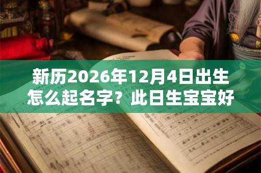 新历2026年12月4日出生怎么起名字？此日生宝宝好命吗？