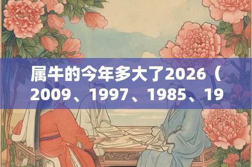 属牛的今年多大了2026（2009、1997、1985、1973、1961）