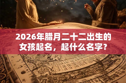 2026年腊月二十二出生的女孩起名，起什么名字？