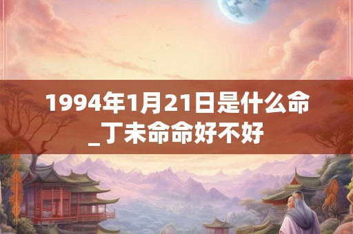 1994年1月21日是什么命_丁未命命好不好