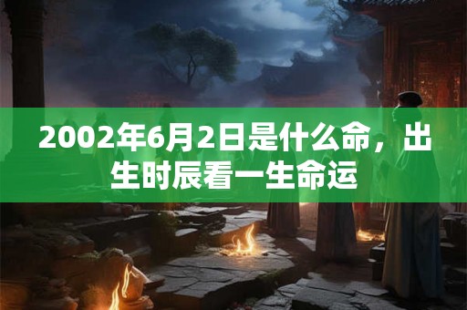 2002年6月2日是什么命，出生时辰看一生命运