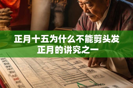 正月十五为什么不能剪头发 正月的讲究之一
