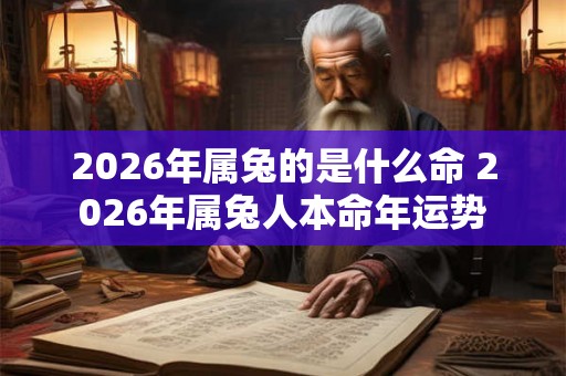 2026年属兔的是什么命 2026年属兔人本命年运势 2026年属兔的是什么命 2026年属兔人本命年运势