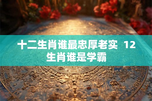 十二生肖谁最忠厚老实  12生肖谁是学霸