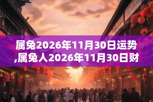 属兔2026年11月30日运势,属兔人2026年11月30日财运,生肖兔2026年11月30日运势