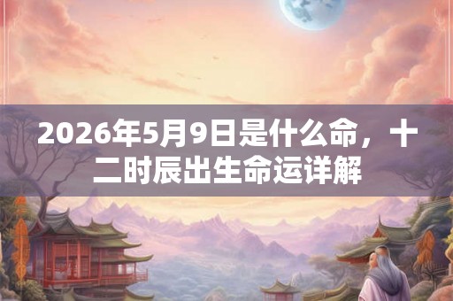 2026年5月9日是什么命，十二时辰出生命运详解