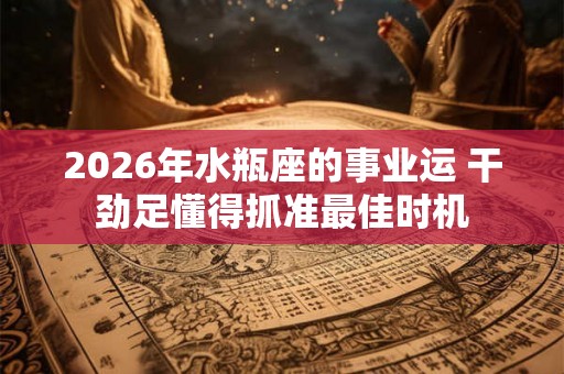 2026年水瓶座的事业运 干劲足懂得抓准最佳时机