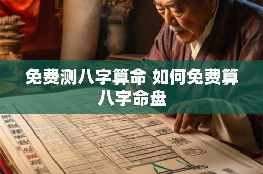 免费测八字算命 如何免费算八字命盘