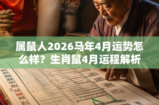 属鼠人2026马年4月运势怎么样？生肖鼠4月运程解析