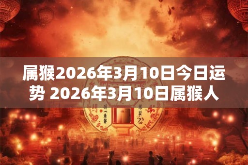 属猴2026年3月10日今日运势 2026年3月10日属猴人运势