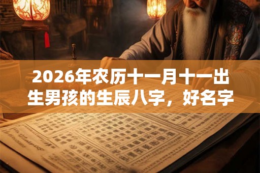 2026年农历十一月十一出生男孩的生辰八字，好名字推荐