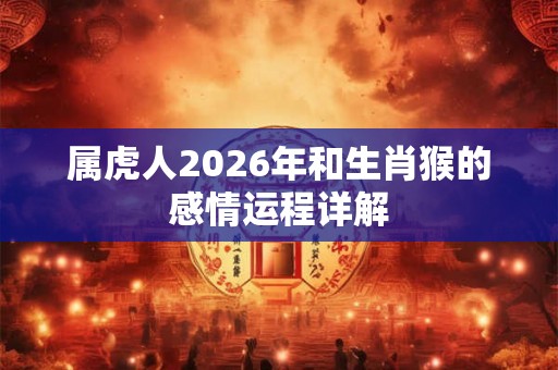 属虎人2026年和生肖猴的感情运程详解