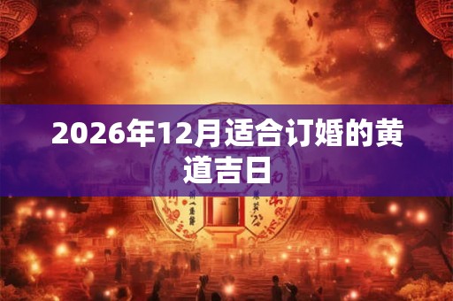 2026年12月适合订婚的黄道吉日 2026年12月适合订婚的黄道吉日