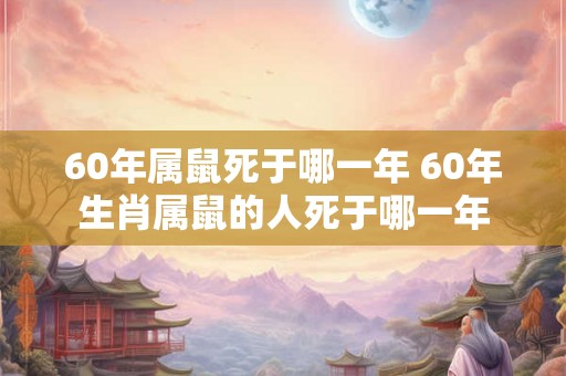 60年属鼠死于哪一年 60年生肖属鼠的人死于哪一年