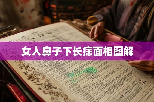 女人鼻子下长痣面相图解