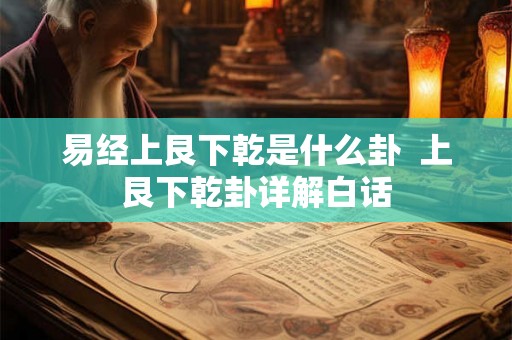 易经上艮下乾是什么卦  上艮下乾卦详解白话