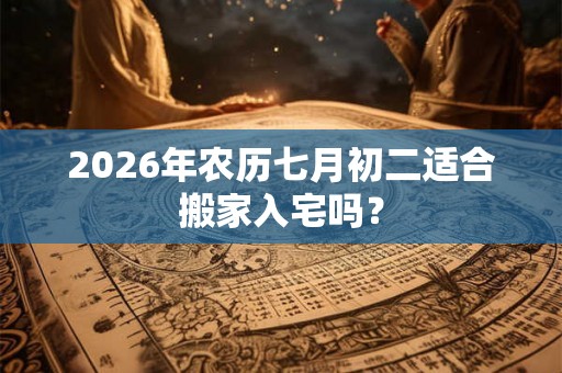 2026年农历七月初二适合搬家入宅吗？