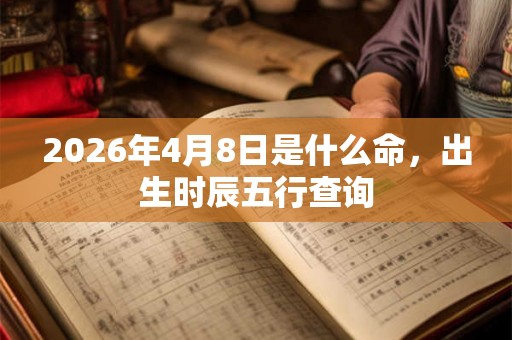 2026年4月8日是什么命，出生时辰五行查询