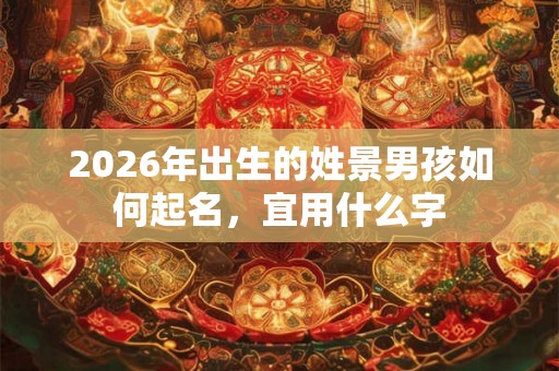 2026年出生的姓景男孩如何起名，宜用什么字