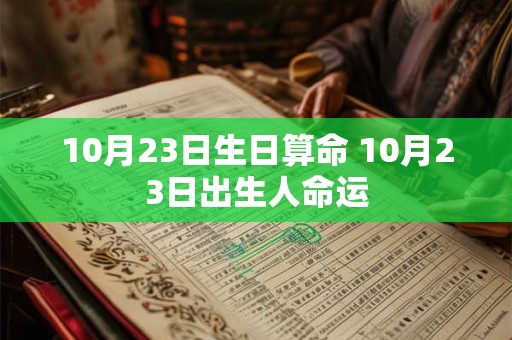10月23日生日算命 10月23日出生人命运 10月23日生日算命 10月23日出生人命运