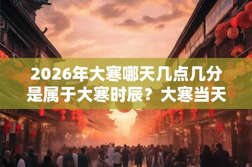 2026年大寒哪天几点几分是属于大寒时辰？大寒当天的吉凶怎么看？