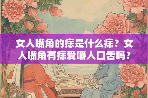 女人嘴角的痣是什么痣？女人嘴角有痣爱嚼人口舌吗？