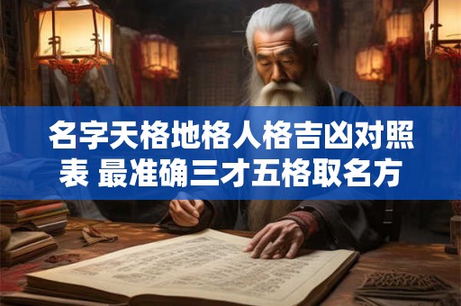 名字天格地格人格吉凶对照表 最准确三才五格取名方法