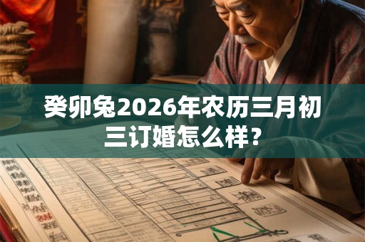 癸卯兔2026年农历三月初三订婚怎么样？