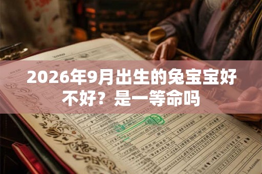 2026年9月出生的兔宝宝好不好?是一等命吗 2026年9月出生的兔宝宝好不好?是一等命吗