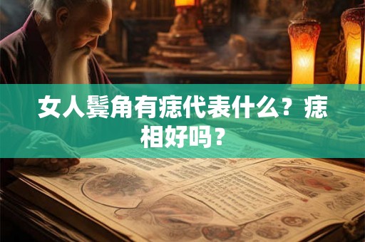 女人鬓角有痣代表什么？痣相好吗？