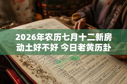2026年农历七月十二新房动土好不好 今日老黄历卦象
