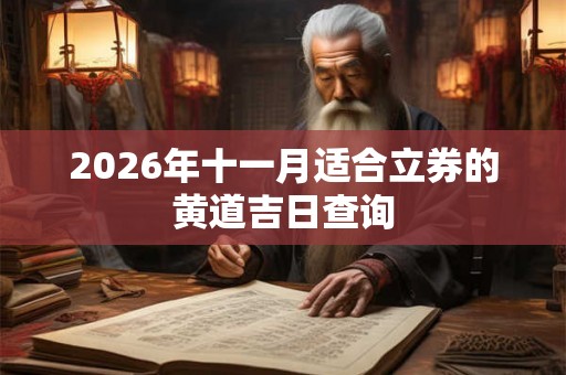 2026年十一月适合立券的黄道吉日查询 2026年十一月适合立券的黄道吉日查询