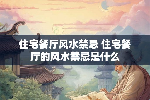 住宅餐厅风水禁忌 住宅餐厅的风水禁忌是什么