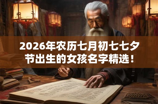 2026年农历七月初七七夕节出生的女孩名字精选！