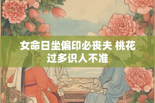 女命日坐偏印必丧夫 桃花过多识人不准