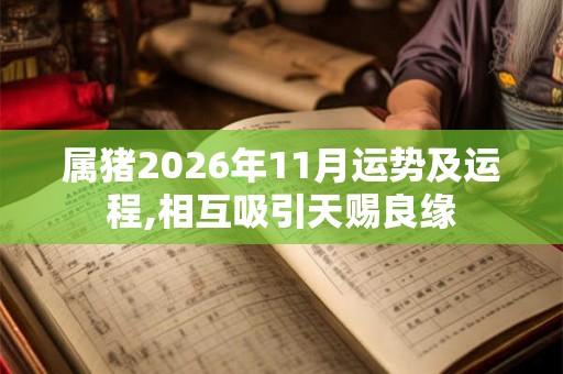 属猪2026年11月运势及运程,相互吸引天赐良缘