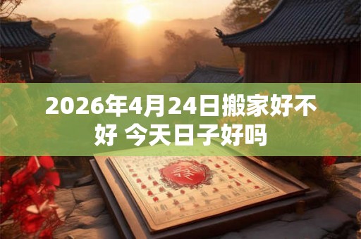 2026年4月24日搬家好不好 今天日子好吗