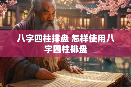 八字四柱排盘 怎样使用八字四柱排盘 八字四柱排盘 怎样使用八字四柱排盘