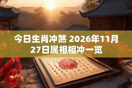 今日生肖冲煞 2026年11月27日属相相冲一览