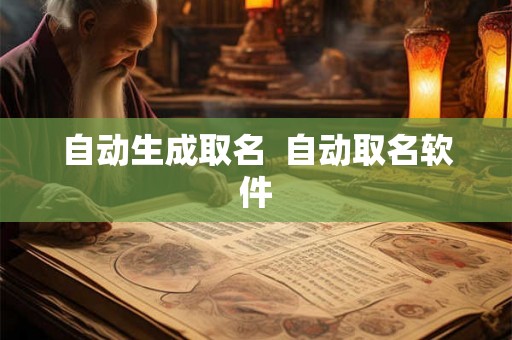 自动生成取名  自动取名软件