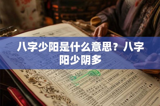八字少阳是什么意思?八字阳少阴多 八字少阳是什么意思?八字阳少阴多