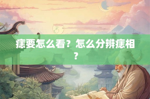 痣要怎么看？怎么分辨痣相？