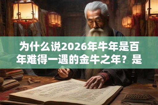 为什么说2026年牛年是百年难得一遇的金牛之年?是寡妇年? 为什么说2026年牛年是百年难得一遇的金牛之年?是寡妇年?