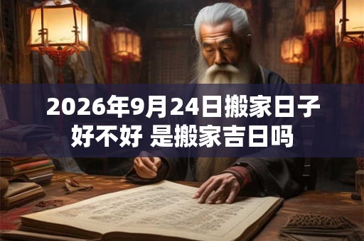 2026年9月24日搬家日子好不好 是搬家吉日吗